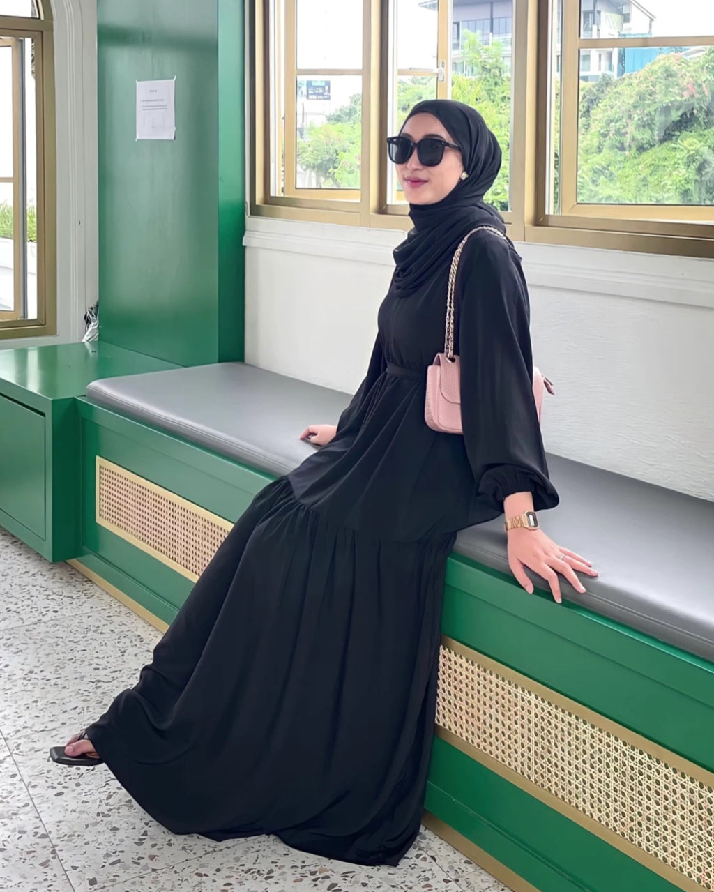 Zehra Tiered Belted Maxi Dress