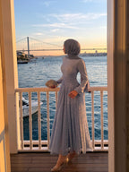 Zehra Lace Draped Waist Maxi Dress