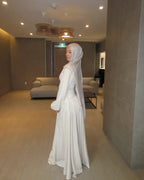 Maya Beaded Waist Pleated Maxi Dress
