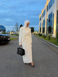 Zahra Draped Shoulder Wrap Maxi dress