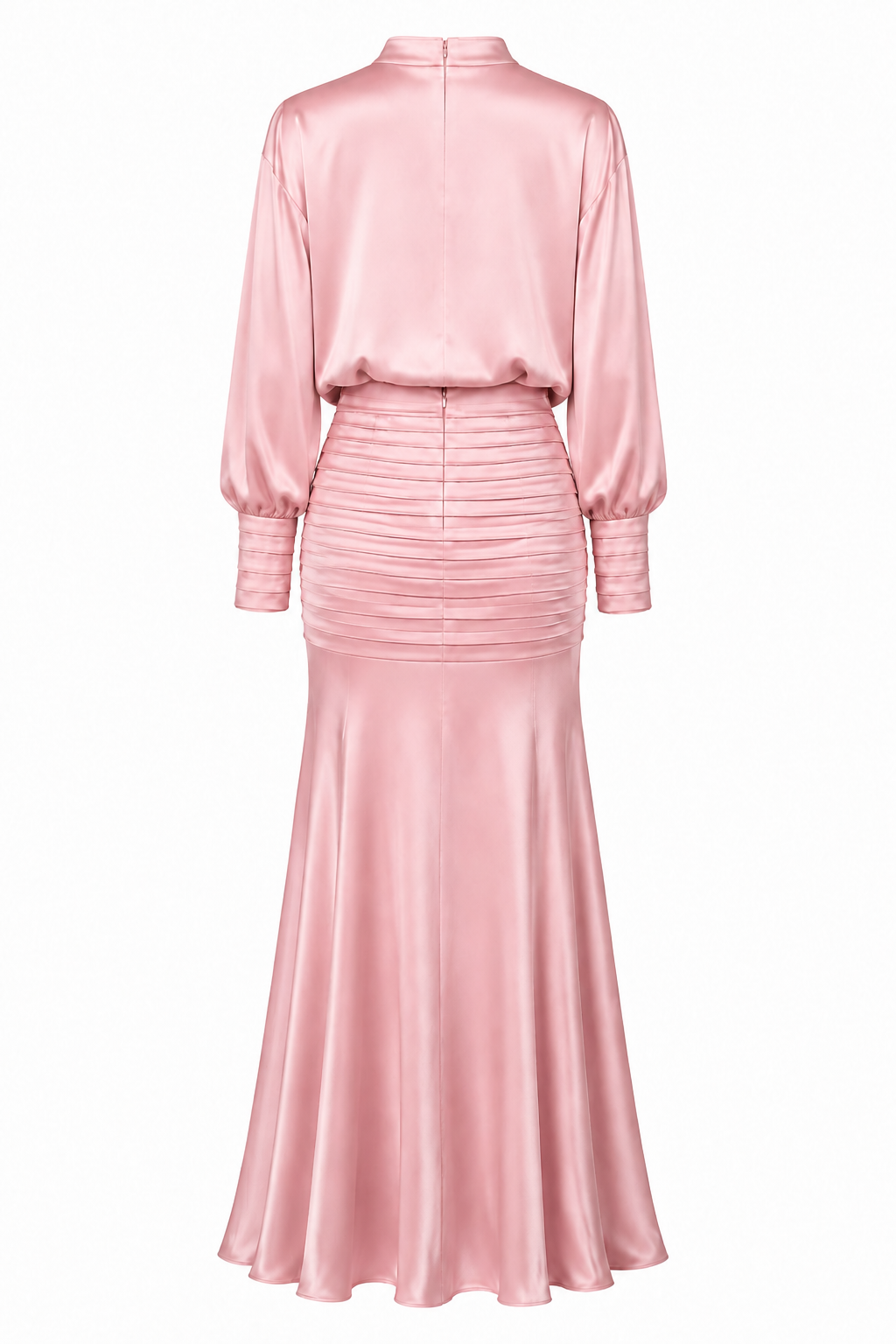 Maya Pleated Satin Skirt Two‑Piece Set