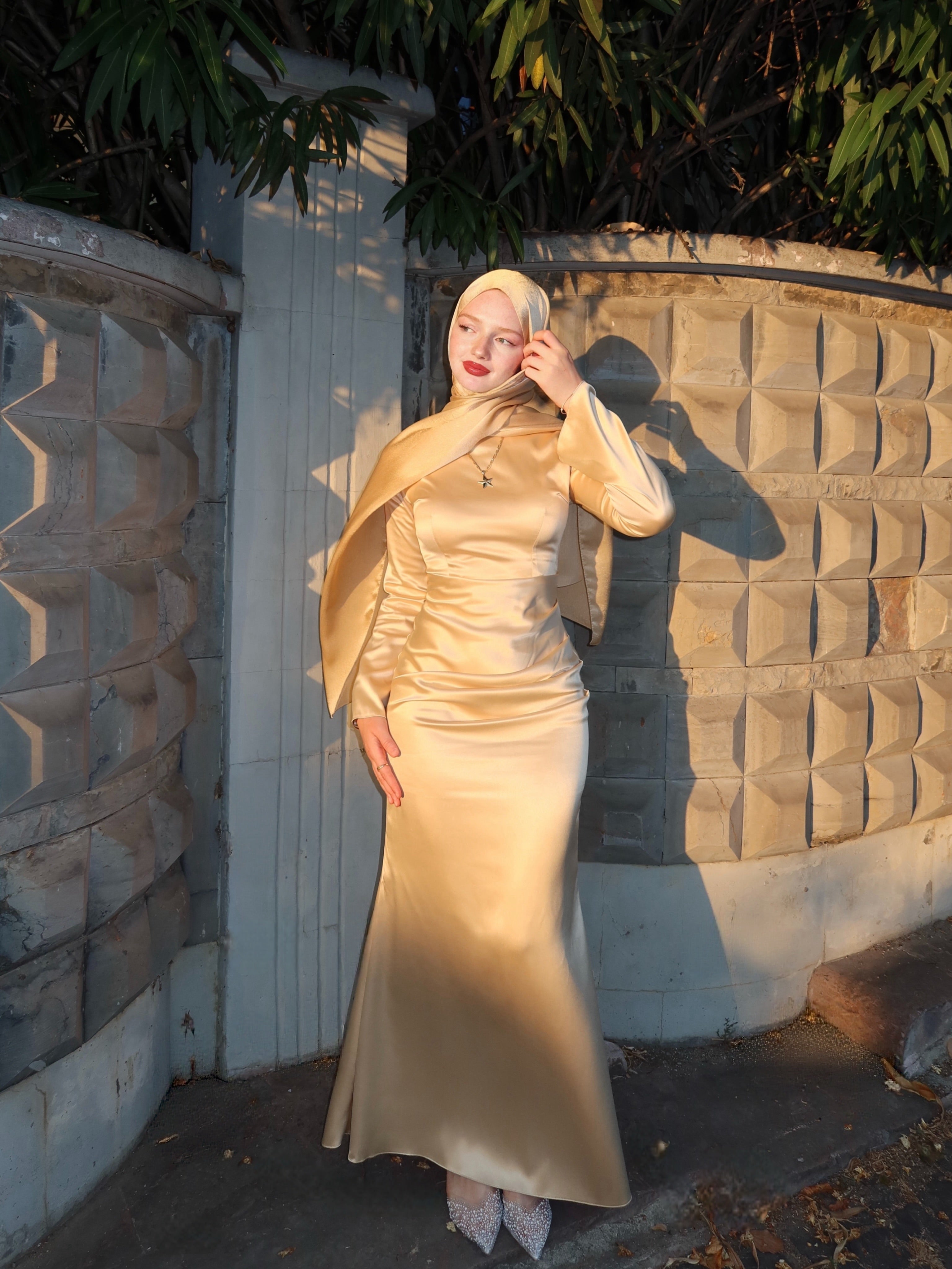 Muna Satin Mermaid Maxi Dress