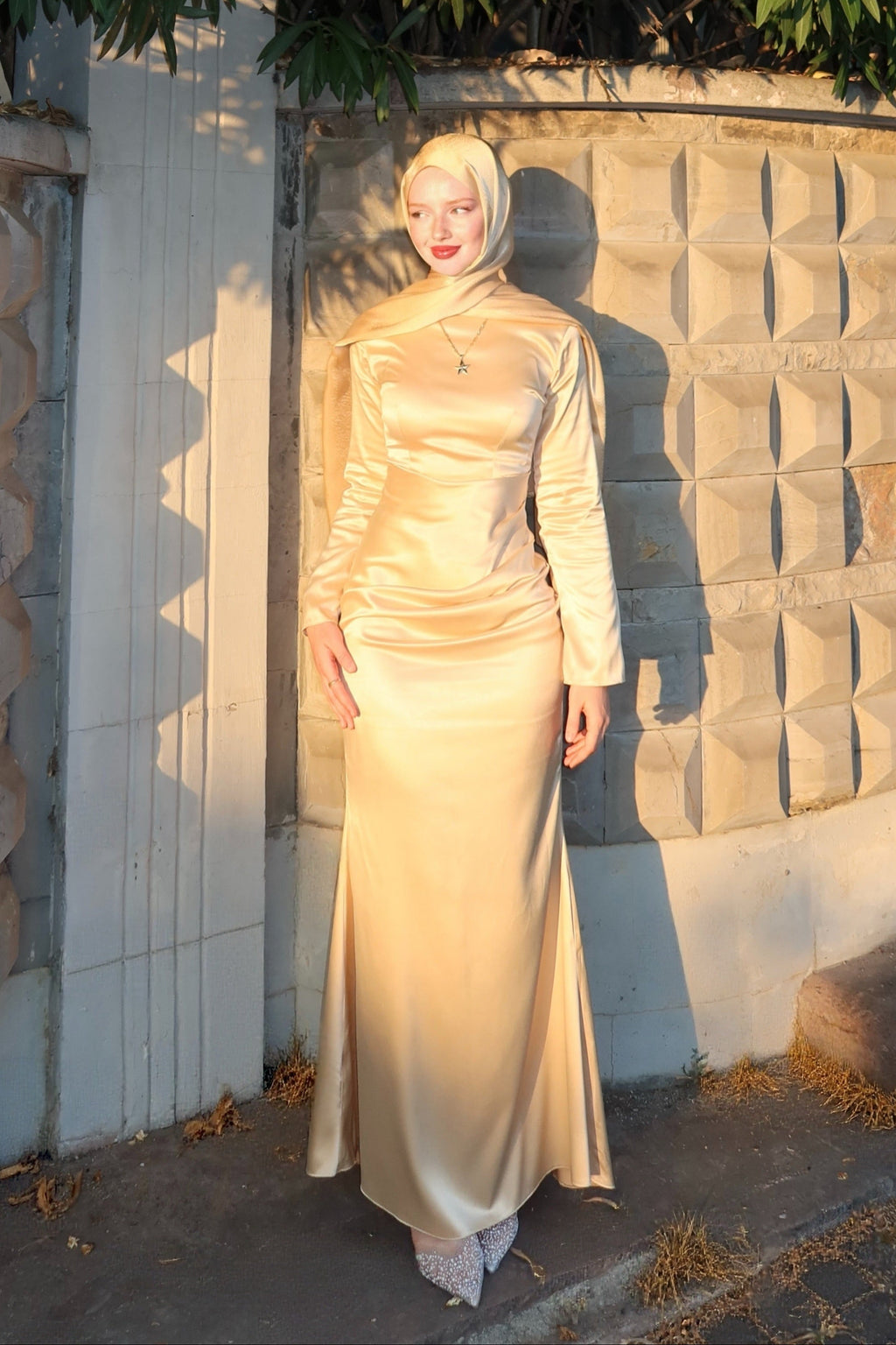 Muna Satin Mermaid Maxi Dress