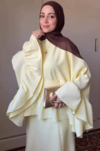Samira Ruffle Flare Sleeve Two‑Piece Set