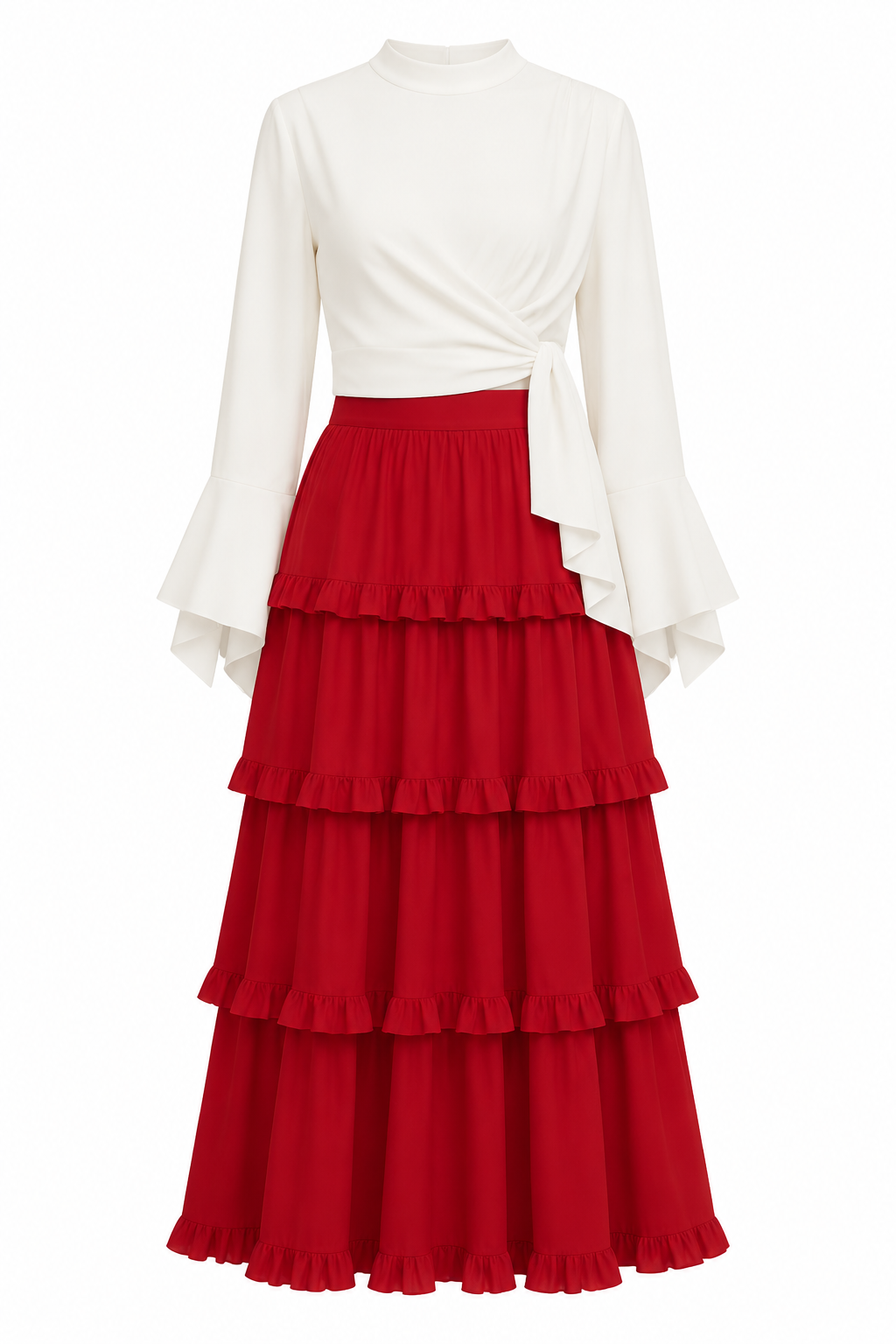 Aisha Ruffled Tiered Two‑Piece Set
