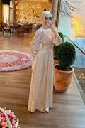 Noura Floral Print Flare‑Sleeve Maxi dress