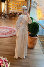 Noura Floral Print Flare‑Sleeve Maxi dress