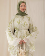 Nadia Floral Tiered Ruffle Maxi Abaya