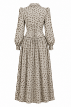 Mona Peter‑Pan Collar Floral Maxi Dress