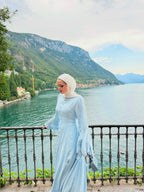 Maren Button‑Front Flared‑Sleeve Maxi Dress