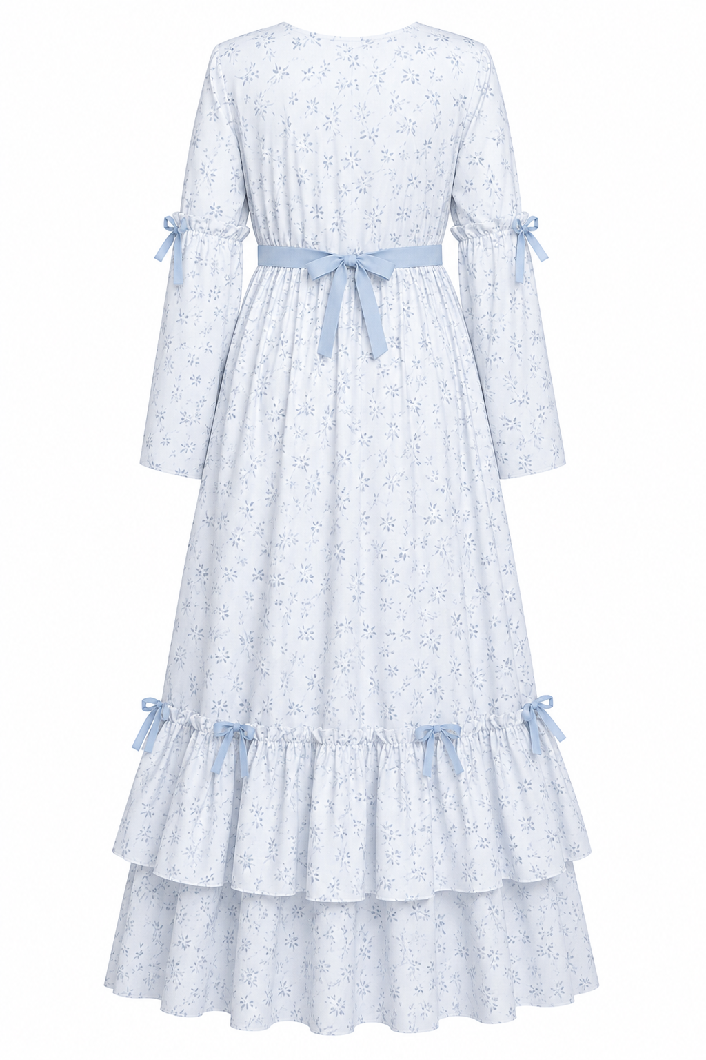 Amara Floral Ruffled Tiered Modest Maxi Dress