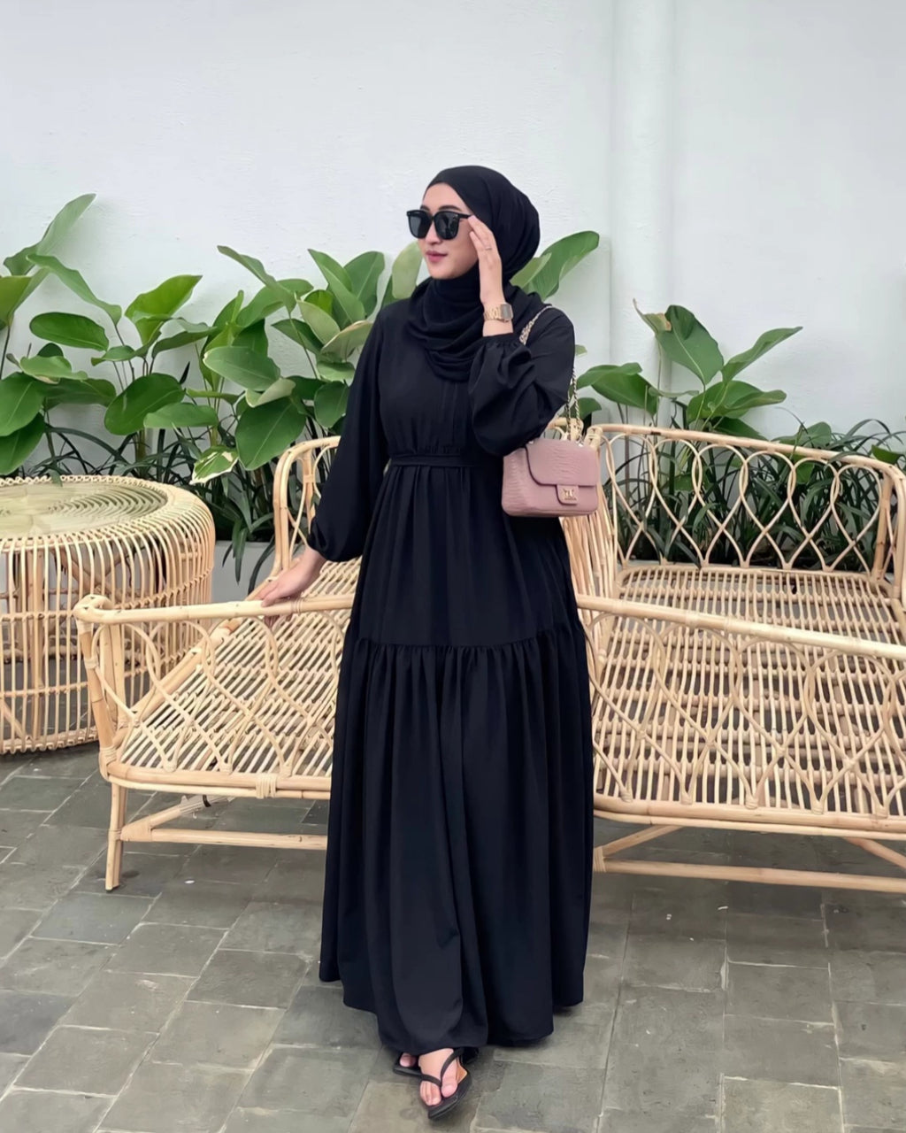 Zehra Tiered Belted Maxi Dress