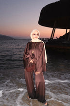 Rinah Satin Asymmetric Two‑Piece Set