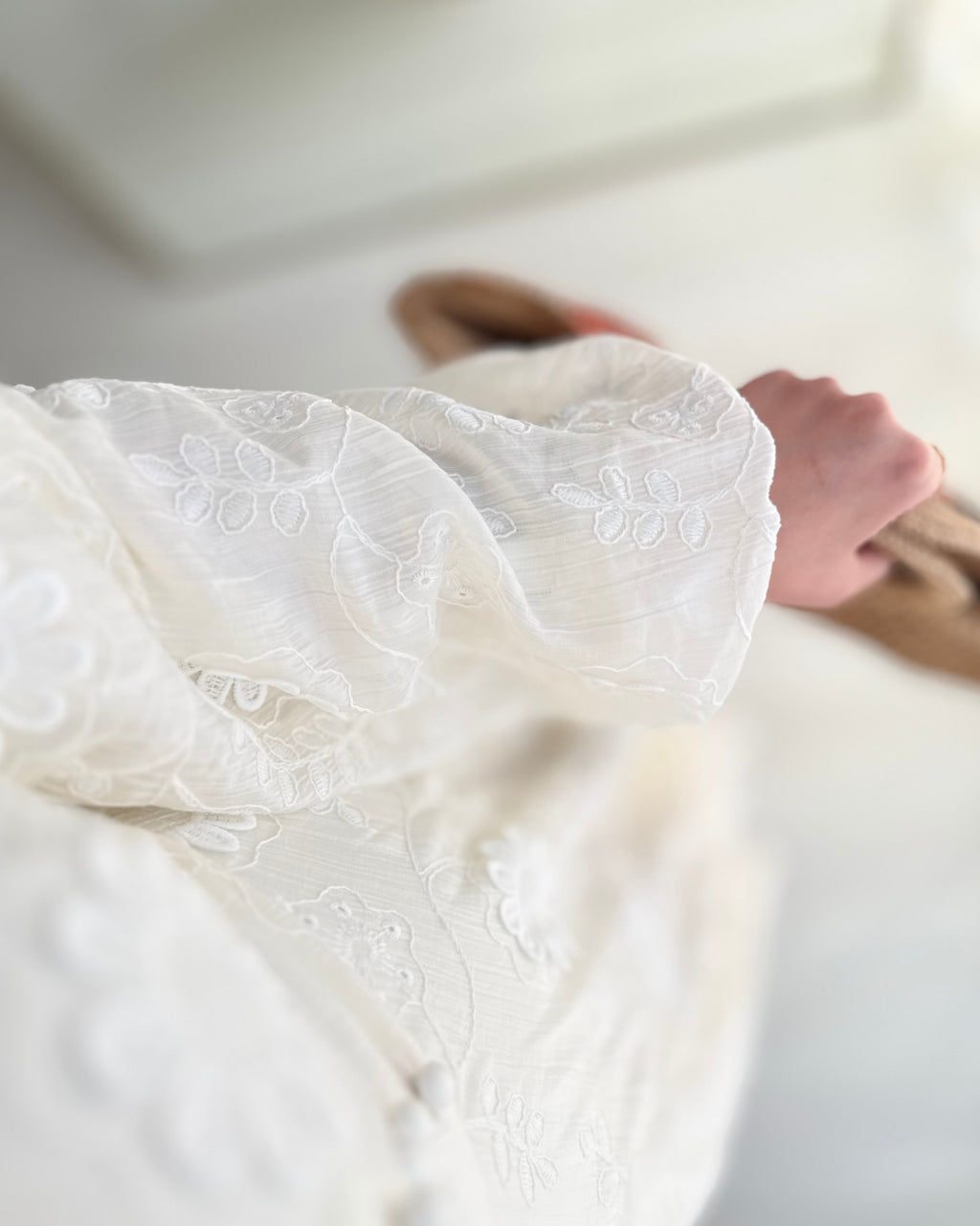 Zaraiah Floral Embroidery Midi Abaya Dress