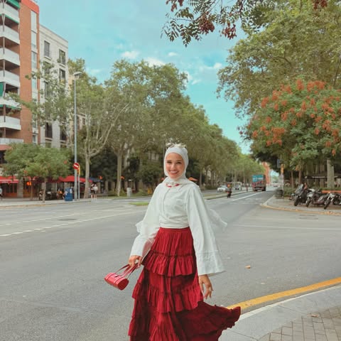 Aisha Ruffled Tiered Two‑Piece Set