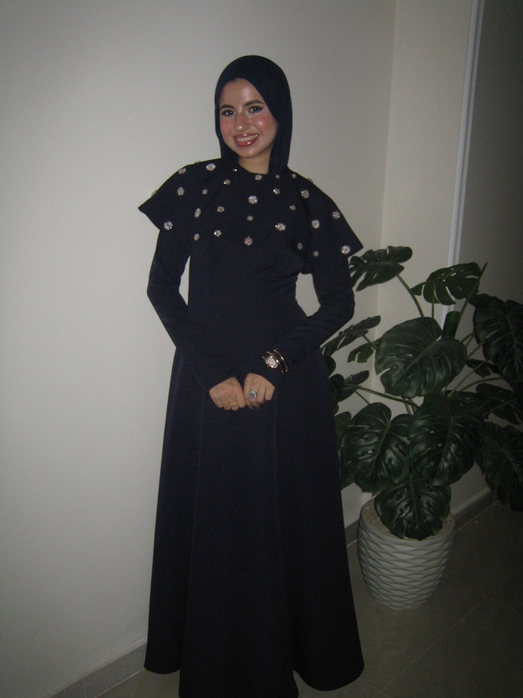 Noor Cape Beaded Maxi dress