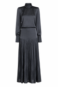 Rina Crinkle Satin Maxi Skirt Set