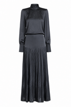 Rina Crinkle Satin Maxi Skirt Set