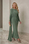 Layla Draped Sash Maxi Dress