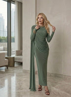 Layla Draped Sash Maxi Dress
