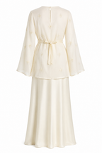 Noura Beaded Peplum Skirt Two‑Piece Set