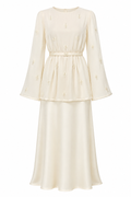Noura Beaded Peplum Skirt Two‑Piece Set