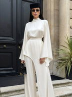 Lina Satin Cape Pant Co‑ord Set