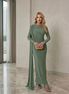 Layla Draped Sash Maxi Dress