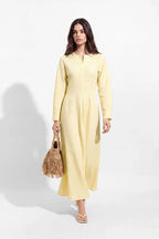 Nora Notch Neck Linen Maxi Dress