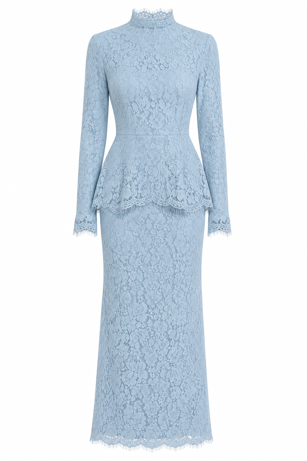 Salma Lace Peplum Mermaid Two‑Piece Set