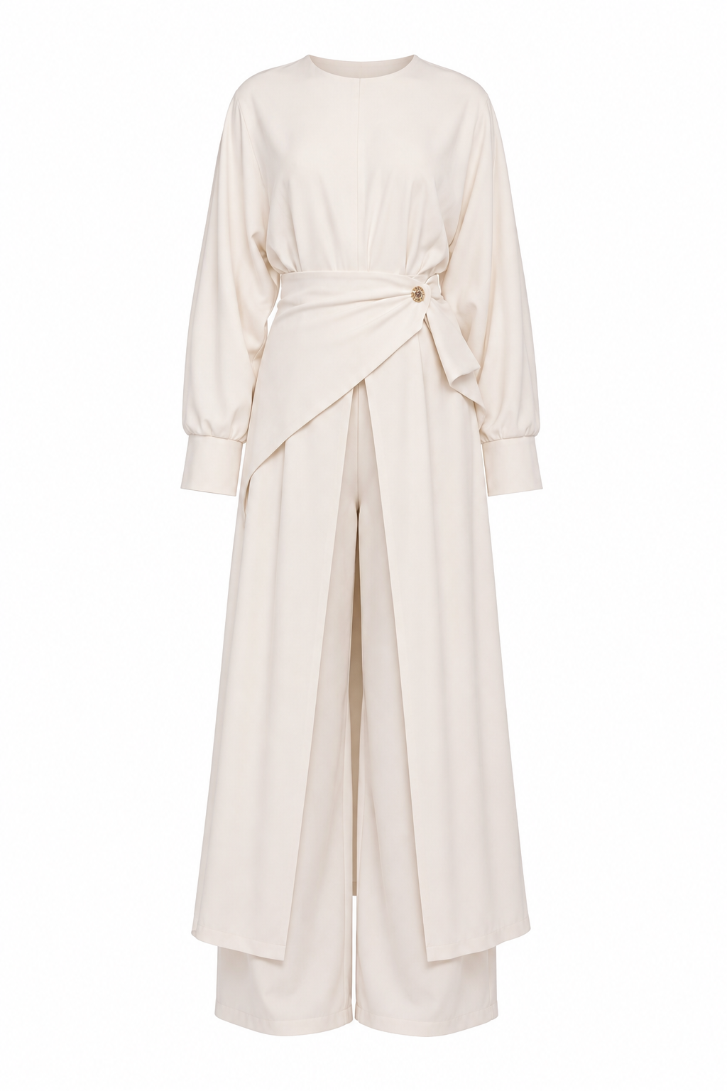 Lina Wrap Sash Trouser Two‑Piece Set