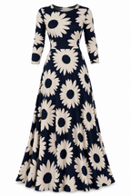 Zahra Floral Print Wrap‑Waist Maxi Dress