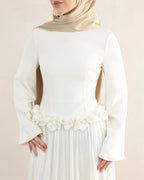 Amaya Flowerfall Gown | Ivory