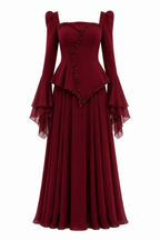 Sara Beaded Flare Sleeve Maxi Dress