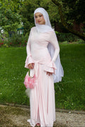 Liana Lace Knot‑Waist Maxi Dress