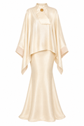 Samira Cape Mermaid Two‑Piece Set-White