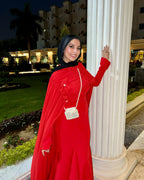 Nour Flowing Bias Cut Crepe Maxi Dress