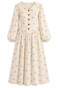 Aisha Collared Printed Midi Dress