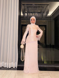 Amira Embellished Peplum Maxi Dress