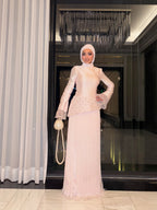 Amira Embellished Peplum Maxi Dress