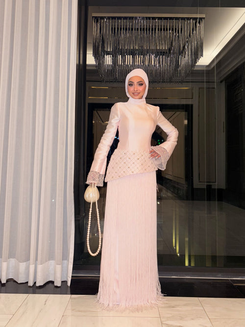 Amira Embellished Peplum Maxi Dress