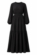 Zehra Tiered Belted Maxi Dress
