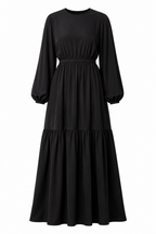 Zehra Tiered Belted Maxi Dress
