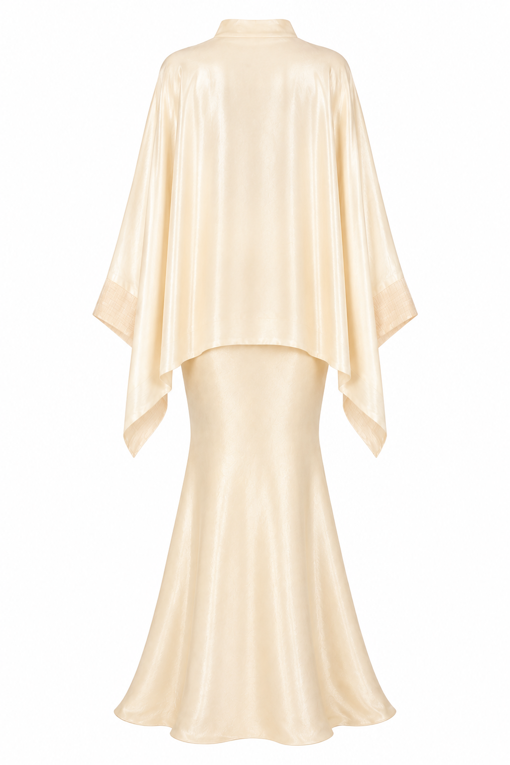 Samira Cape Mermaid Two‑Piece Set-White