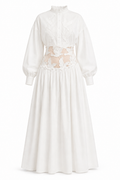 Zaraia Bird‑Appliqué Shirt Maxi Dress
