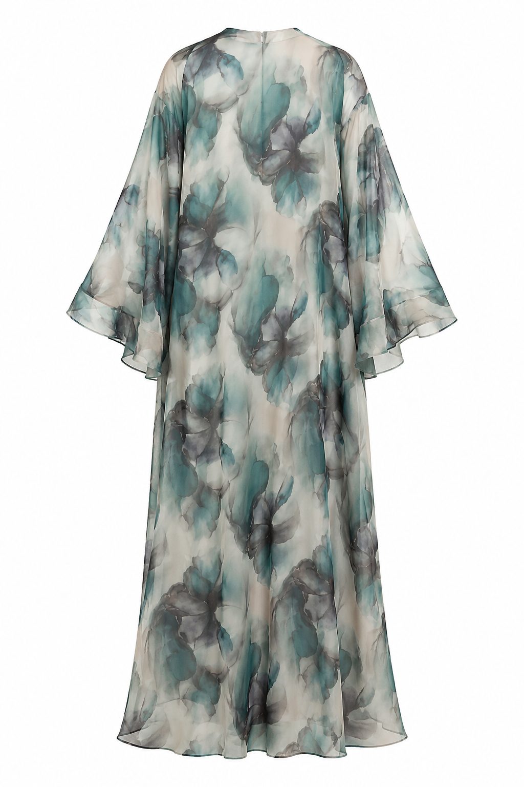 Nadia Watercolor Print Flowy Abaya
