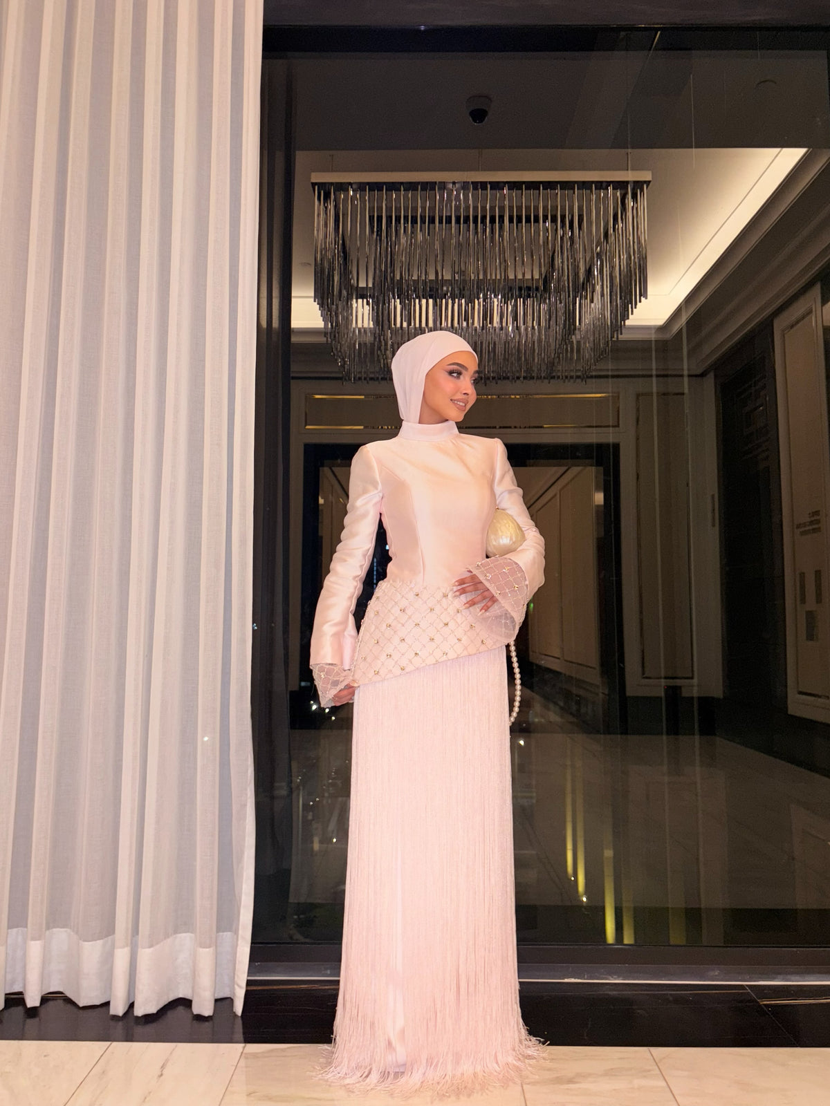 Amira Embellished Peplum Maxi Dress