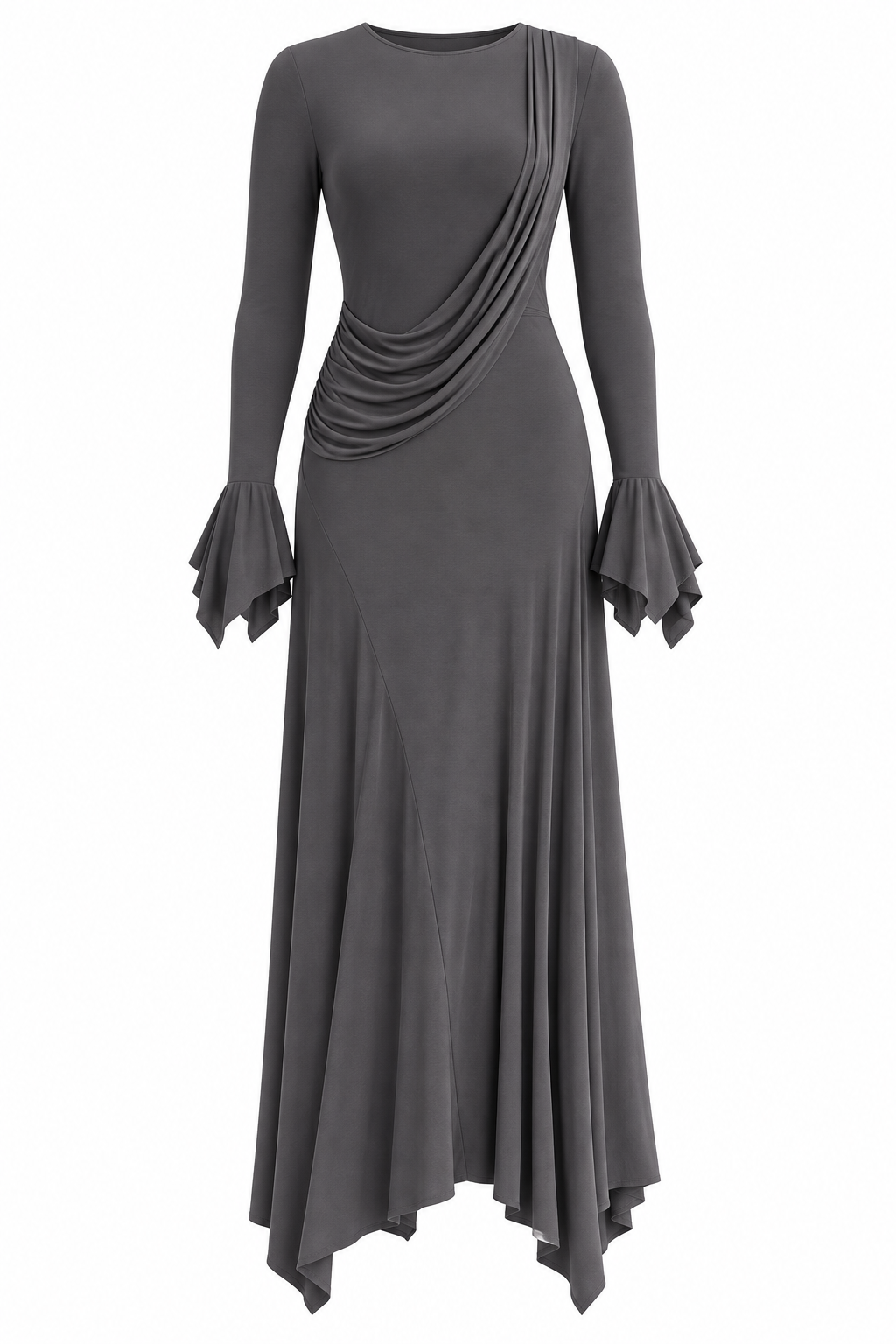 Mina Draped Two-in-One Maxi Dress