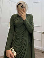 Zahra Draped Cape Trouser Two‑Piece Set
