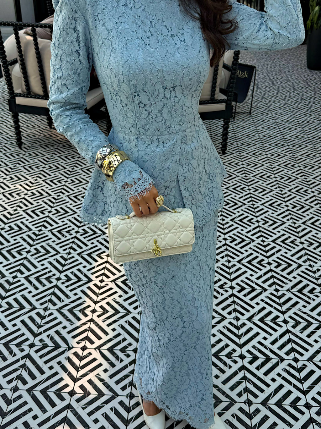 Salma Lace Peplum Mermaid Two‑Piece Set